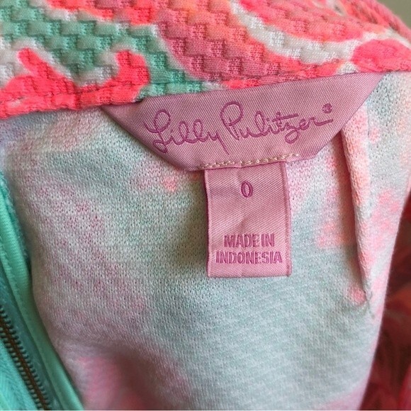 Lilly Pulitzer Shorts Womens 0 Pink Alycia Poolside Blue Lovebirds Waffle Knit - Picture 8 of 12